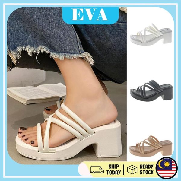 READY STOCK EVA Thick Women's Sandal Kasut Wanita Casual Wedges Flip