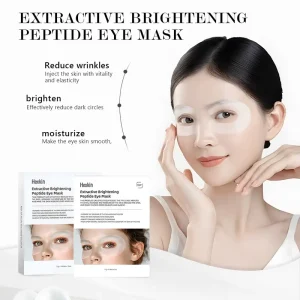 Topeng Mata Peptida Pencerah, HEXKIN, Korea, Mencerahkan Lingkaran Hitam, Melicinkan Garis Halus, Menghidrat dan Menambah, Mengurangkan Bengkak, Penjagaan Kulit, Produk Penjagaan Kulit