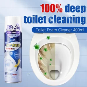 Jepun 99.9% Pembersih Tandas Anti Bakteria Pembersih Mangkuk Tandas Pembersih Bilik Air Semburan Buih Tandas 400ML