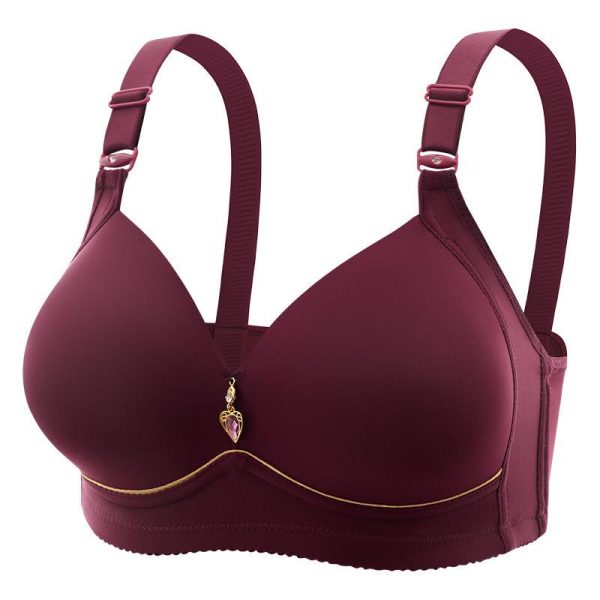 Bras Women Wireless Bra Cup B Plain Design Full Cup Smooth Material Baju Dalam Wanita Tanpa Besi Bra Underwear