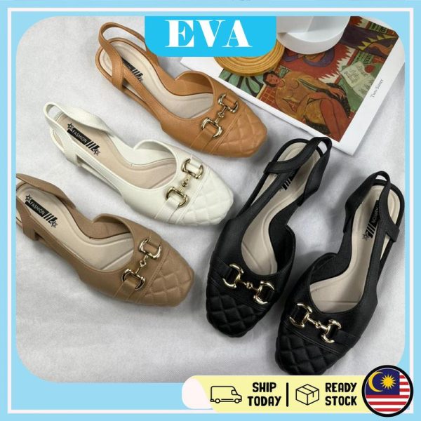 READY STOCK EVA Slippers Women Wear Summer New Flat Bottom Thick Heel Half