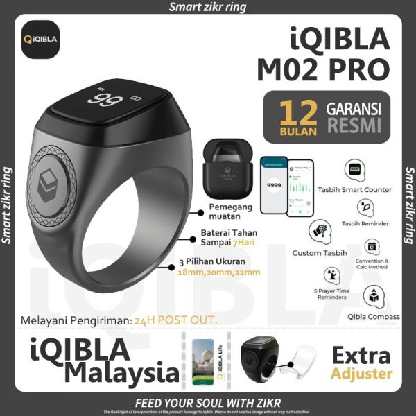 2024'S Zikr Ring M02 PRO power function last 15 days without charge Alloy waterproof rings ready stock 24 hours send
