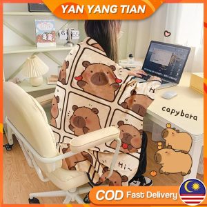 YANYANGTIAN Capybara Selimut Bulu Karang, Selimut Kuilt Super Lembut, Bahan Mesra Kulit, Selimut Hangat, Sesuai untuk Tidur dan Tidur, Selimut Tidur, Selimut Sarung Selendang