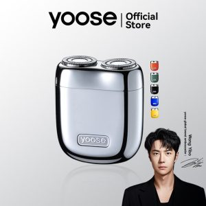Perfect Gift-Yoose Mini Shaver - Portable Electric Razor with Leather Case, 100% Waterproof Washable, Magnetic Detachable Head, USB-C Rechargeable, 1 Hour Charging = 30 Days Of Use, Wet & Dry Shave, Pencukur elektrik，Cukur