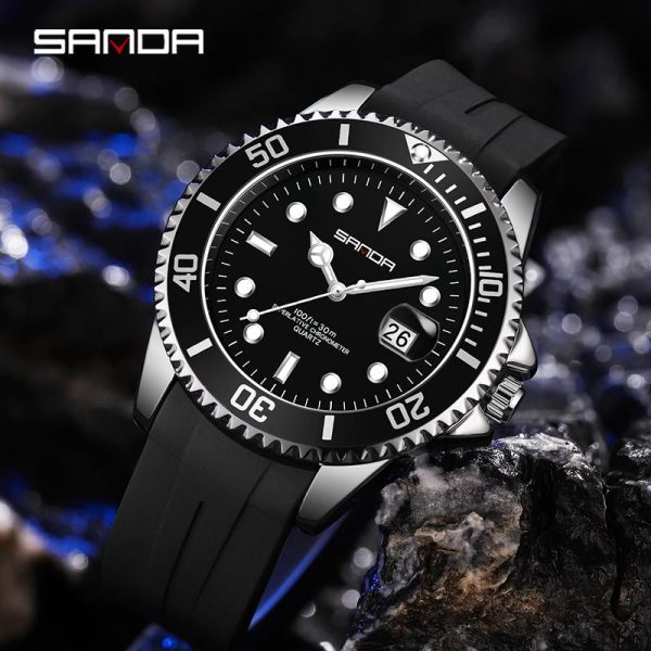 Jam Tangan Lelaki, AW24 SANDA 7018, Trend Baru, Reka Bentuk Klasik, Bergaya dan Ringkas, Kalis Air, Berkilau, Jam Tangan Kuarza Sukan Perniagaan Mewah