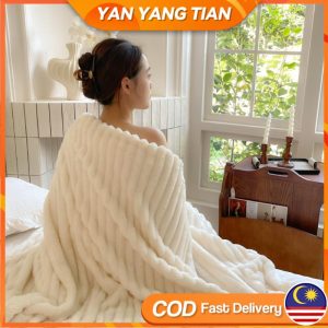 Selimut, YANYANGTIAN, Ketibaan Baru, Diperbuat daripada Bulu Arnab, Tebal, Sesuai untuk Musim Sejuk, Boleh Digunakan sebagai Sarung Sofa, Pejabat, Tidur, Selendang Bulu Karang, Boleh Digunakan sebagai Selimut Penyaman Udara Capybara