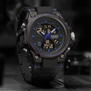 Jam Tangan Elektronik Analog Klasik, BASID, 739, Untuk Lelaki, Fesyen Popular, Kalis Air, Sesuai untuk Sukan, Jam Tangan Digital Lelaki