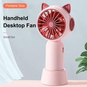 Mini Fan Portable Handheld USB Rechargeable Fans Cool Strong Wind Outdoor Deaktop Girl Gift Mobile