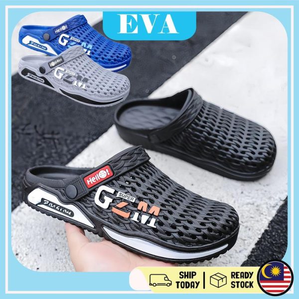 READY STOCK EVA Men Hole Shoes Anti-Slip Beach Soft-Soled Sandal New Summer Slipper