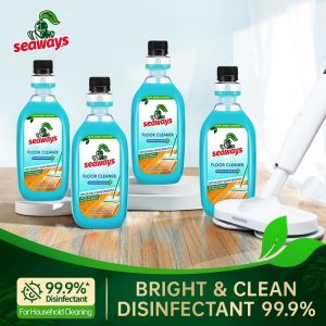 Seaways Visual dosing and squeezing Quick drying Floor Cleaner（500ml) Disinfection, Multi-surface Floor Cleaner, Stains Remover, Remove Odors, Long-lasting Fragrance, Floor Polish, Fast drying, Streak-Free, Zero Residue