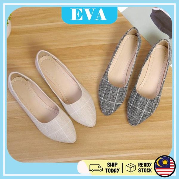 READY STOCK EVA Shoes Women Flat Heel Kasut Wanita Perempuan Wanita Flats