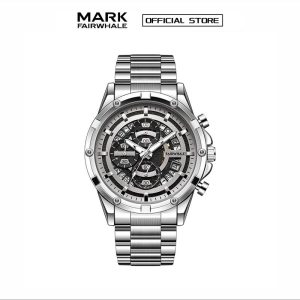 【100% Authentic】Mark Fairwhale-Jam tangan kuarza untuk lelaki, chronograph pelbagai fungsi, kalis air, berkilau, untuk perniagaan dan sukan, dalam fesyen, 5430 Watches