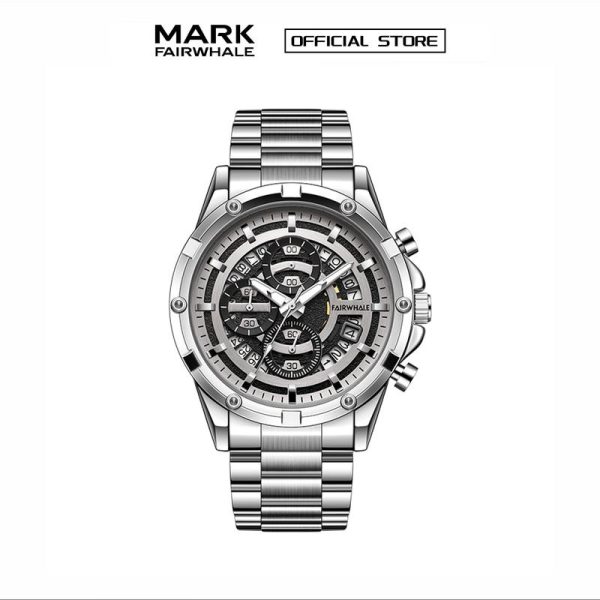 【100% Authentic】Mark Fairwhale-Jam tangan kuarza untuk lelaki, chronograph pelbagai fungsi, kalis air, berkilau, untuk perniagaan dan sukan, dalam fesyen, 5430 Watches