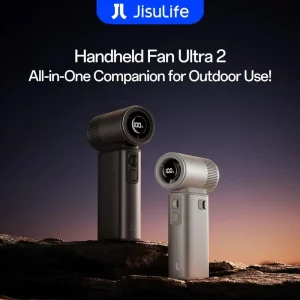 Ketibaan Baru Kipas Pegang Tangan, JisuLife, Ultra2, 9000mAh, Bank Kuasa Pencahayaan, Kipas Pelbagai Fungsi, Mudah Alih, Kelajuan Super Tinggi, Penjimatan Tenaga, Boleh dicas semula, 100 Kelajuan Boleh Laras, Paparan LED, Kuasa dan Kelajuan Angin,