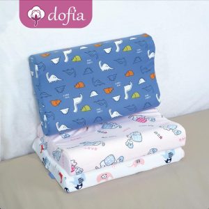 Dofia Children Memory Foam Pillow Fabric Blue White Pink
