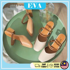 READY STOCK EVA Women Shoes Medium Heel Kasut Perempuan Wanita
