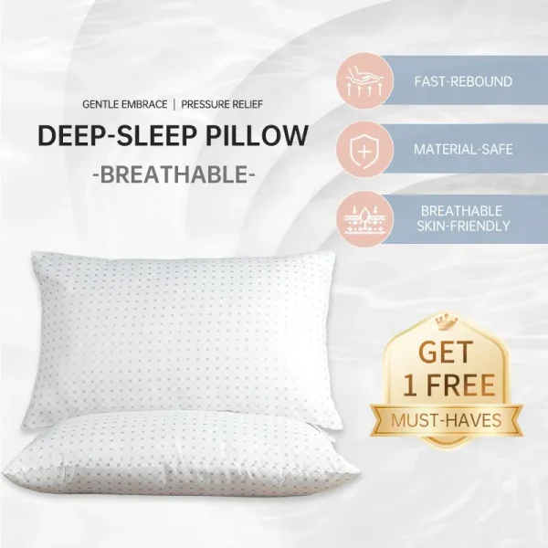 Bantal Bernafas, Isi Berkualiti Tinggi, Lantunan Pantas, Saiz Penuh 45x70cm, Teras Bantal Saiz Penuh, Bantal Peluk, Bantal Pasangan, Bantal Leher, Bantal Bawah, Beli 1 Dapatkan 1 Promosi Percuma