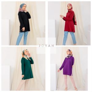 Joyah Plus Size Premium Muslimah/2XL-3XL/Baju Sukan Muslimah/Plain Jersi/ Microfiber Eyelet Jogging Jogger