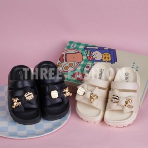 【THREE Fashion】Bear Shoes Girl Seliper Budak Perempuan Kids Sandal Budak Perempuan Selipper Selipar Kanak Kasut Budak Perempuan Girl Shoes