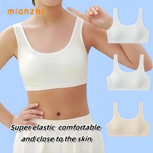 [MIANZHI] Girls Tank Top Sports Underwear Breathable And Absorbent Comfortablewithout Marks Withchest Pad For Girls 9-12 Y anak baju dalam wanita bajudalam perempuan baju dalam braanak perempuan