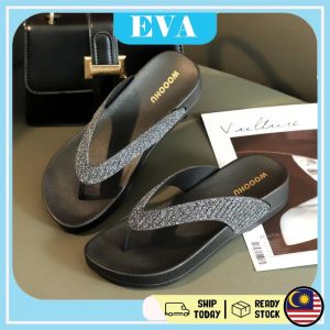 READY STOCK EVA Sandal Wanita Fashion Bling Design Flip-Flops Shoes Women