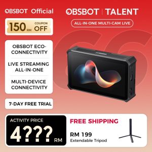 OBSBOT-Talent Multi-Cam Live Streaming Studio,Perfect Teammate for Other OBSBOT Products,All-In-One Live Streaming Production,Versatile Video Editing Tool,Intuitive Video Effects Processor