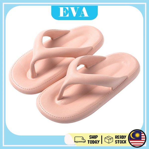 READY STOCK EVA Monochorme Slipper Couple Shoes Perempuan Lelaki Soft Selipar Women Men Outdoor Flip Sandal
