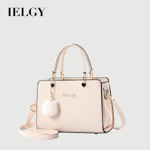Beg Bahu Kulit PU, Rekaan Elegan, Untuk Wanita, dengan Zip, Fesyen, Beg Selempang, IELGY Bags
