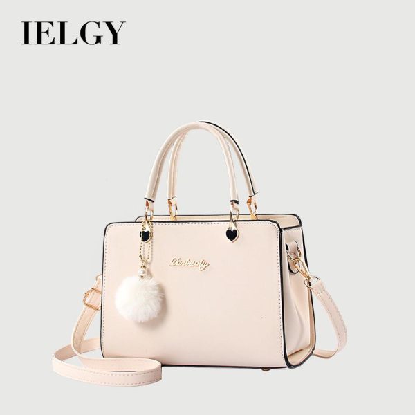 Beg Bahu Kulit PU, Rekaan Elegan, Untuk Wanita, dengan Zip, Fesyen, Beg Selempang, IELGY Bags