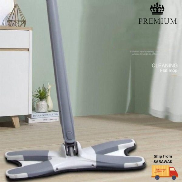 360° X Shape Hand Free Lazy Mop Hand Free self Twising Flat Mop