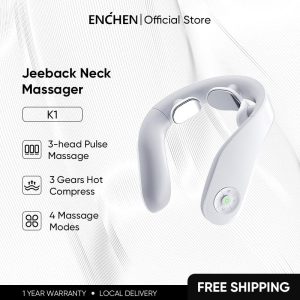 【COD】Jeeback K1 Spine Neck Massager Patented 3-head Massage 3 Gears Hot Compress 4 Massage Modes Cervical Massage