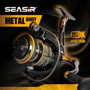 Kekili Memancing Berputar, SEASIR DK, Siri 1000-7000, 14 + 1BB, Nisbah Gear 5.2:1 / 4.7: 1, Seret Maks 15kg, Sesuai untuk Memancing Air Masin, Reka Bentuk Murah, Direka di Jepun