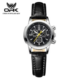 OPK-Jam tangan Relo dengan tali kulit untuk wanita gelang kalis air dengan kotak Asal 6015 Watches