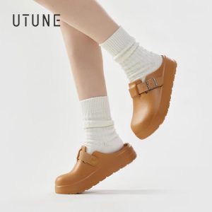 UTUNE, Kasut Boken, Selipar Bertapak Tebal, Model Klasik, Tahan Lama, Sandal Fesyen, Kalis Air, Tidak licin, Sesuai untuk Kegunaan Luar