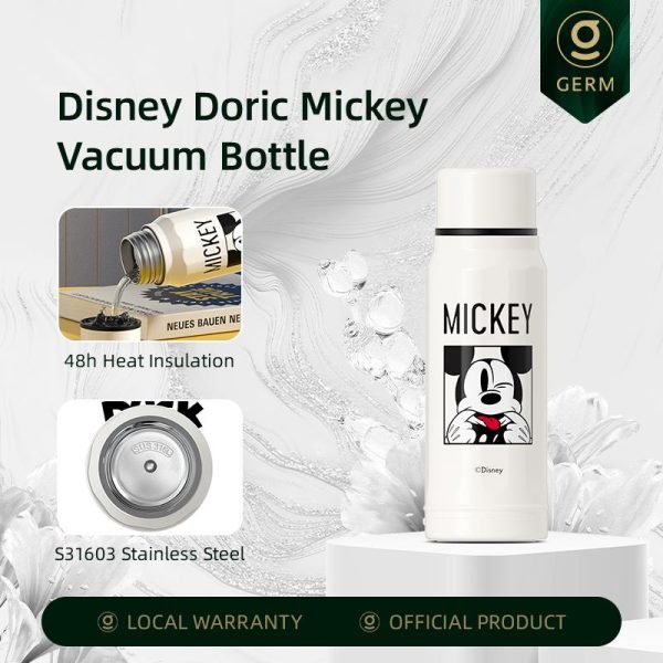 GERM Disney Mickey Doric Thermos Bottle 500ml S31603 Stainless Steel Coffee Cup Water Bottle Tumbler