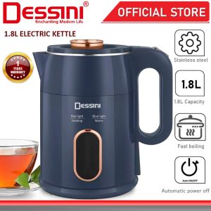 DESSINI ITALY 1.8L Stainless Steel Electric Kettle Automatic Cut Off Boiler Jug Teapot / Cerek
