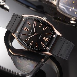 Jam Tangan Asli untuk Wanita, Kalis Air, Pergerakan Kuarza, Fesyen, Gaya Kasual, Reka Bentuk Elegan, Tali Silikon Persegi, Sesuai untuk Wanita, Penghantaran Percuma, Jam Tangan Watches Magnetic