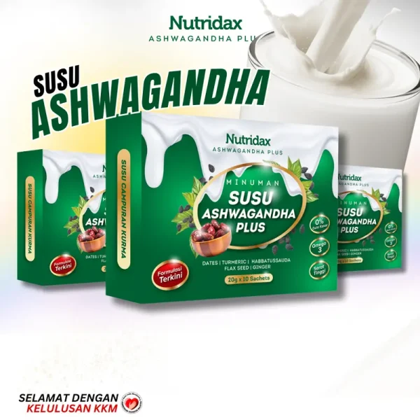 Susu Kurma Ashwagandha Plus Nutridax, Amalan Kesihatan Bersama - Dairy, Minuman