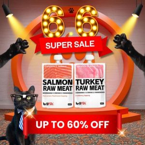 [HEYFUR][MEAT SAUCE][85G][SALMON/TURKEY][CEPAT GEMOK][MAKANAN KUCING][PROTEIN TINGGI][OMEGA TINGGI]