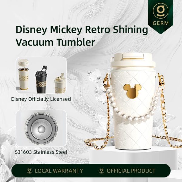 GERM Disney Mickey Thermos Bottle 500ml S31603 Stainless Steel Coffee Cup Leakproof Water Bottle Tumbler