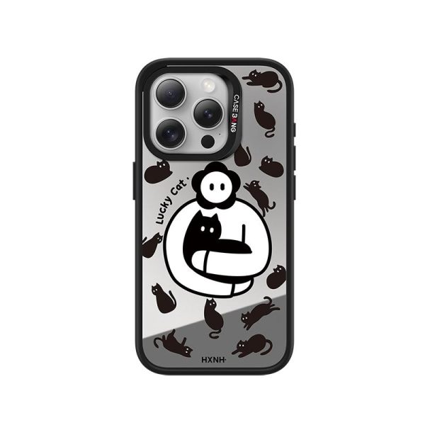 ImagiSnap, CASEBANG, Siri HXNH, Meow Bertuah Baik, Pengecasan Magnetik Magsafe, Disesuaikan untuk iPhone 13-16 dan Samsung S24 / 24 + / 24U / 25U, Beg Udara Balut Penuh, Empat Penjuru, Tahan Kejutan