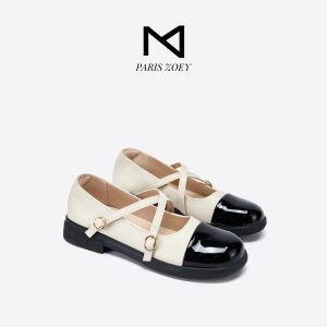 （Ramadan Express Delivery Normal）Paris Zoey Shelly Mary Jane Women's Shoes British Style kasut hitam bertumit plus size hush puppies women Black Outdoor White Putih PZX3423301