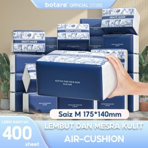 [20 pcs] Botare,Kertas Tisu Kusyen Udara 4 lapis, Tisu Muka, Tisu Muka Lembut Deluxe, 400 helai