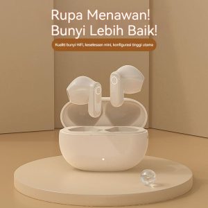 XCX Fon Telinga Bluetooth Paling Ringan Hi-Fi Stereo | Tahan Air IPX5 | Kawalan Sentuh | ANC Mikrofon Binaan | Serasi iPhone & Android LYEJ