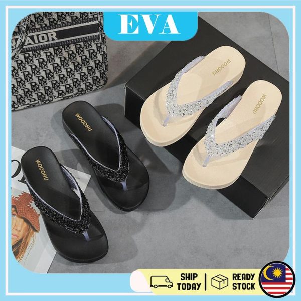 READY STOCK EVA Women's Sandals Heels Kasut Wanita Perempuan