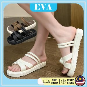 READY STOCK EVA Sandals Women Kasut Wanita Shoes Perempuan Shoe Fashion Flat Sandal Slipper