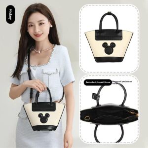 Disney Mickey, Beg Telefon Kanvas Mewah Fesyen Wanita, 2024 Ketibaan Baru, [COD] Selempang Bags