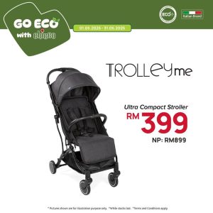 Chicco Trolleyme Stroller Travel Baby Bayi New born -15kg 3 year old kids compact folding with trolley function indoor outdoor wheel with suspension handy fully recline