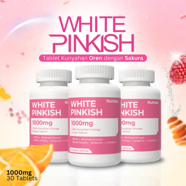 White Pinkish Sakura Extract With Orange Flavour Tab