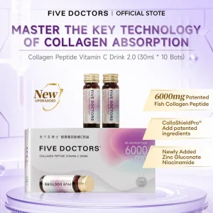 FIVE DOCTORS | 6000mg Collagen Peptide Vitamin C Drink 30ml 1 Box 10 bottles